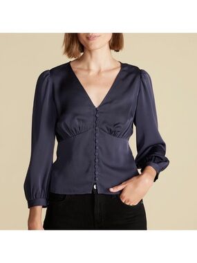 Amour Vert Aurelie Silk Blouse NWT Size Small